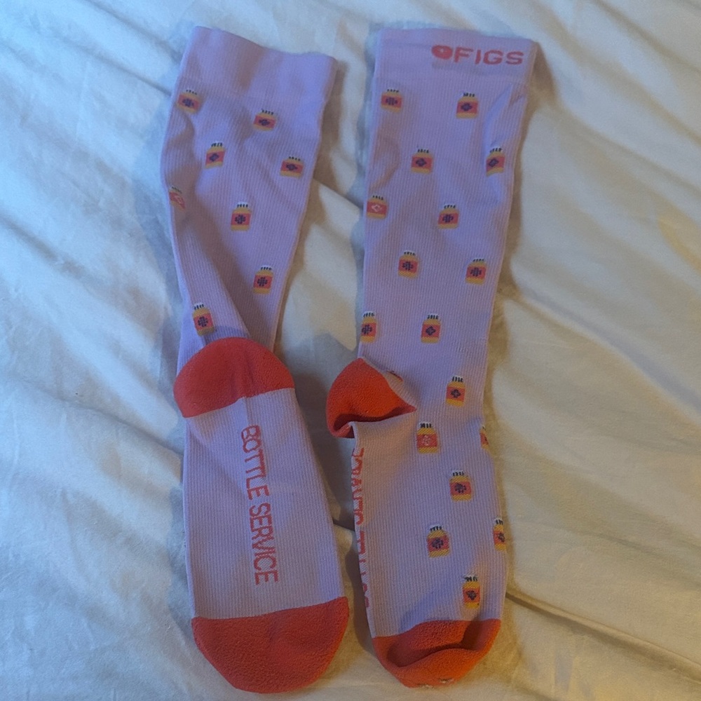 Figs Bottle Pattern Compression Socks - image 1